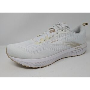 Brooks Revel 6 Mens 11 D Running Shoes White Tan Energize 1103981D122 VERY NICE!